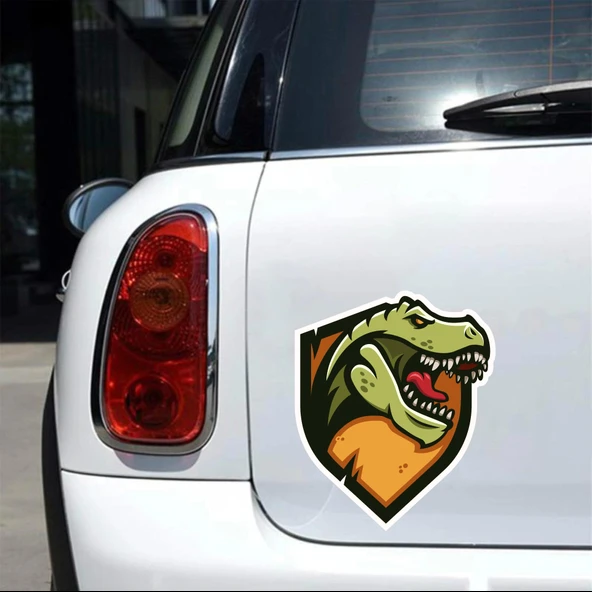 Trex Sticker 2 10x10 cmRenkli Sticker - Resim 2