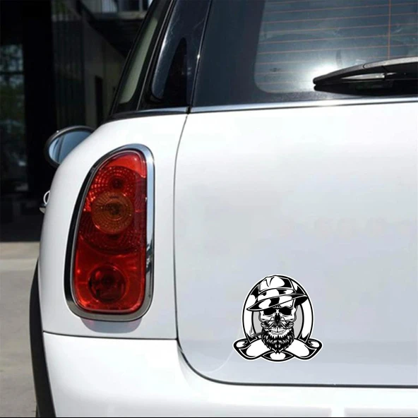 Kurukafa 3 Sticker 10x10 cmRenkli Sticker - Resim 2