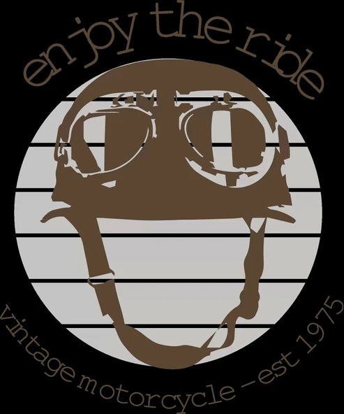 Enjoy The Ride Vintage Sticker 15x2 10x10 cmRenkli Sticker