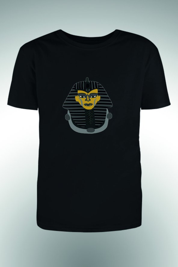 Siyah Saçlı Kadın Baskılı T-shirt