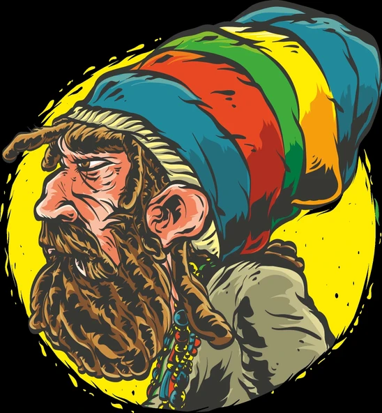 Hippi Sticker 10x10 cmRenkli Sticker ürün görseli