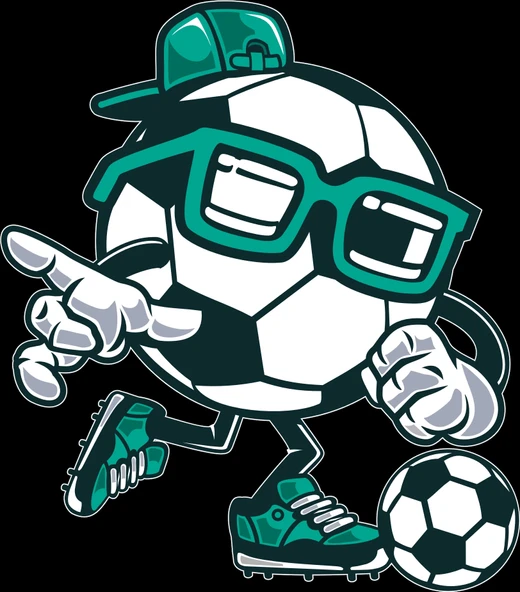 Futbolcu Top Sticker 10x10 cmRenkli Sticker ürün görseli