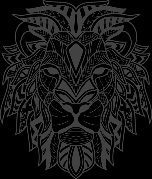Desenli Aslan Sticker 10x10 cmRenkli Sticker