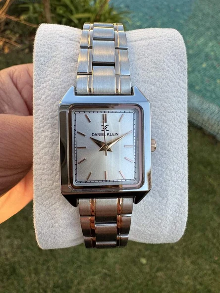 DANIEL KLEIN DKF.2315A GÜMÜŞ ROSE BİCOLOR KÖŞELİ KADIN KOL SAATİ - Resim 3