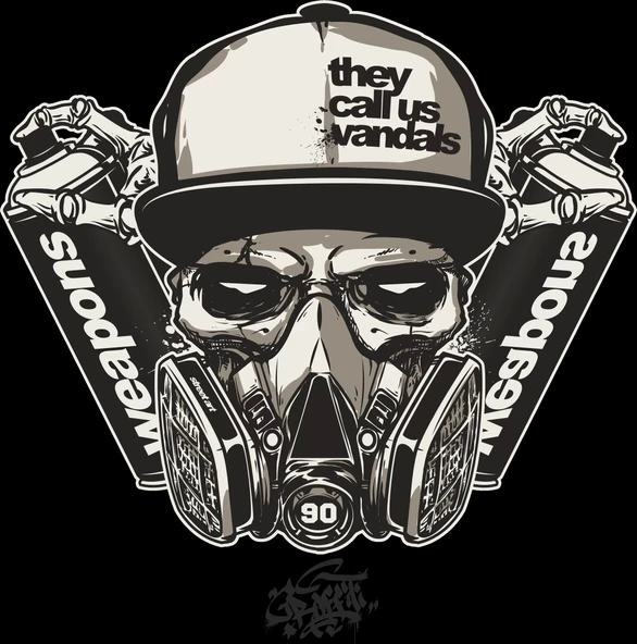 They Call Us Vandals Sticker 10x10 cmRenkli Sticker ürün görseli