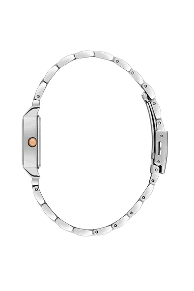 DANIEL KLEIN DKF.2315A GÜMÜŞ ROSE BİCOLOR KÖŞELİ KADIN KOL SAATİ - Resim 2