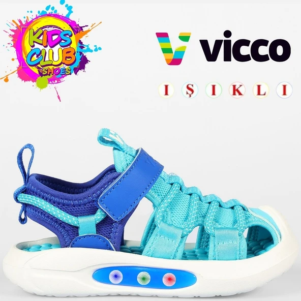 Vicco Thin İlk Adım Bebek Ortopedik Işıklı Çocuk Spor Sandalet