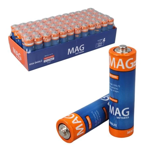 Mag Batteries MG-26171 Karbon Çinko AA 60 Lı Paket Kalem Pil (AA,R6 UM-3)