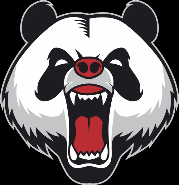panda kımış sticker 10x10 cmRenkli Sticker