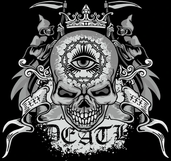 Tek Göz Kurukaf Sticker 10x10 cmRenkli Sticker