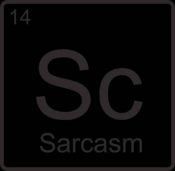 Sc sarcasm sticker 10x10 cmRenkli Sticker