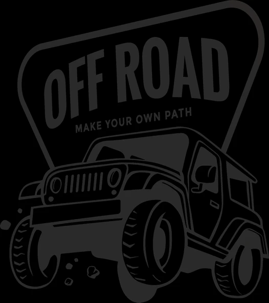 Off Road Make Your Own Path Sticker 10x10 cmRenkli Sticker