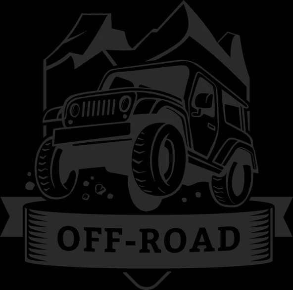 Off Road Sticker 10x10 cmRenkli Sticker
