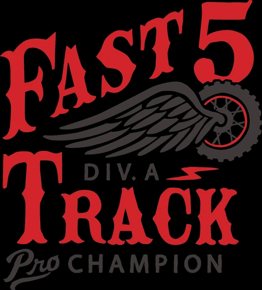 Fast 5 Track Sticker 10x10 cmRenkli Sticker