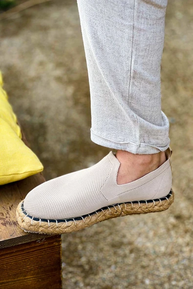 CH305 Triko Erkek Ayakkabı BEJ - Resim 4