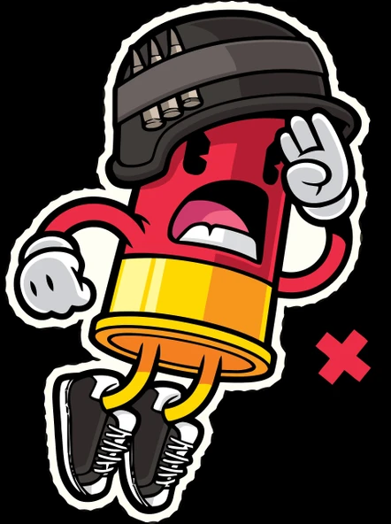 Mermi Sticker 10x10 cmRenkli Sticker ürün görseli