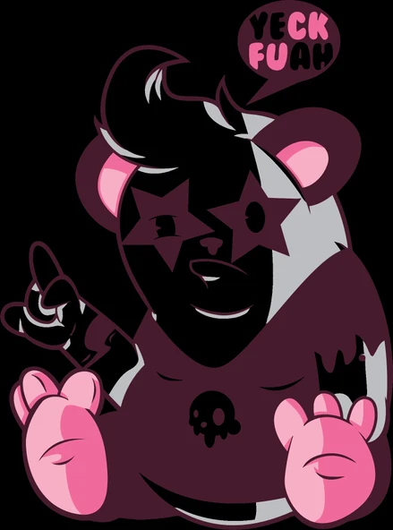 Panda Sticker 10x10 cmRenkli Sticker