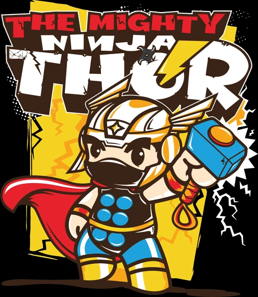 Thor Sticker 10x10 cmRenkli Sticker