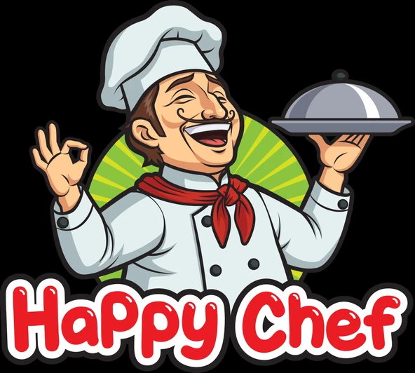 Mutlu Chef Sticjer 10x10 cm Renkli Sticker ürün görseli