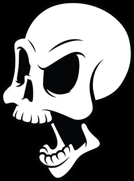 iskelet Kurukafa Sticker 10x10 cmRenkli Sticker ürün görseli