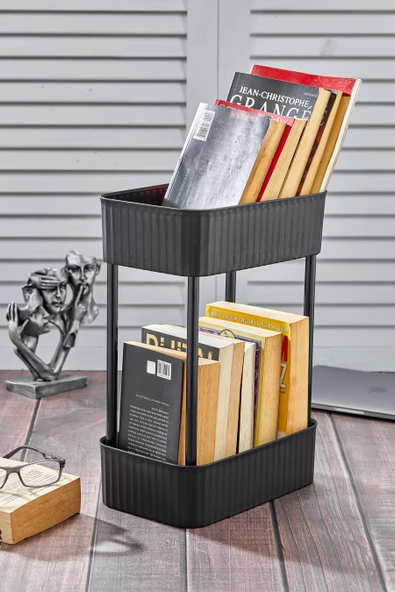 Easy 2 Katlı Çok Amaçlı Raf Kitaplık Organizer Düzenleyici (TEKERLEKSİZ) - 11