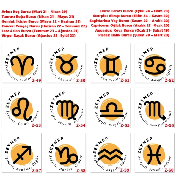 Kişiye Özel Burç Tasarımlı Hediye Sepeti, Hediye Kutusu Z2 Serisi - 2