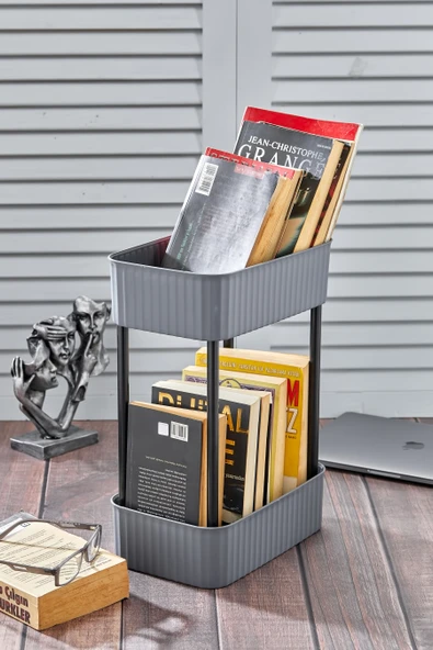 Easy 2 Katlı Çok Amaçlı Raf Kitaplık Organizer Düzenleyici (TEKERLEKSİZ)