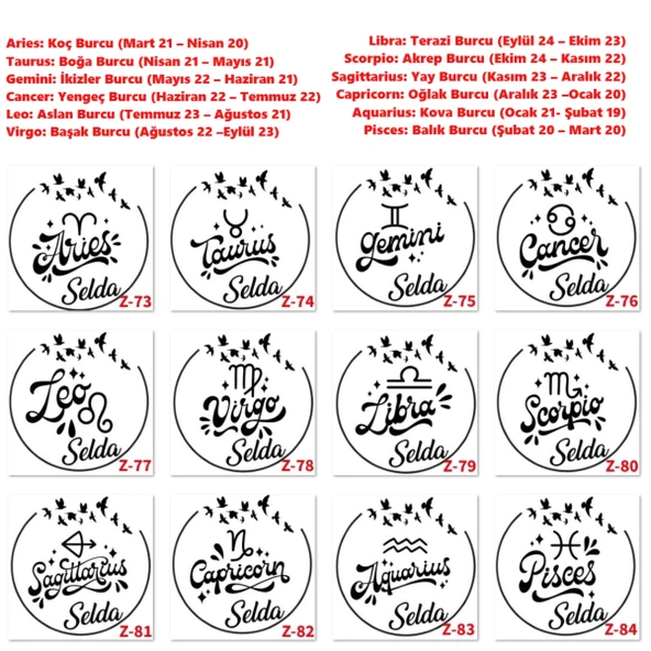 Kişiye Özel Burç Tasarımlı Hediye Sepeti, Hediye Kutusu Z2 Serisi - 4