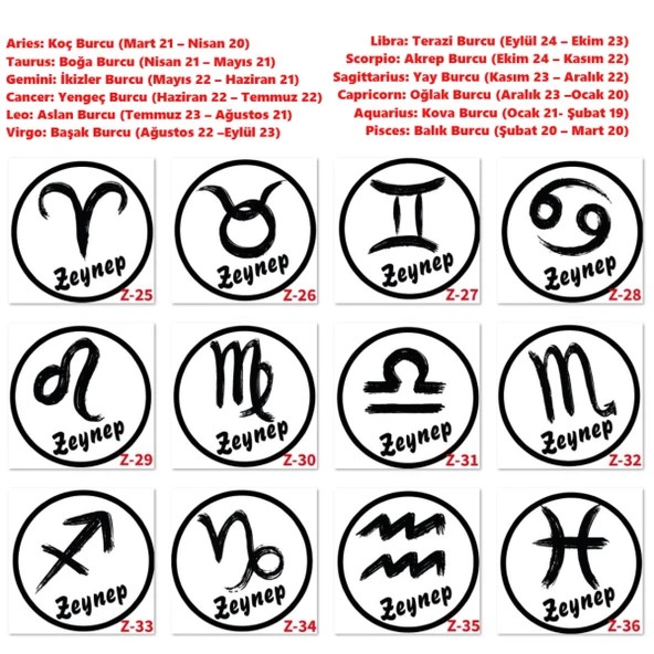 Kişiye Özel Burç Tasarımlı Hediye Kutuları, Hediye Setleri, Burçlu Hediye Kutusu Z1 Serisi - 4