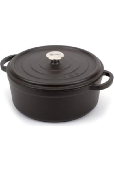 Sürel Siyah 28 cm Derin Demir Döküm Tencere - 2