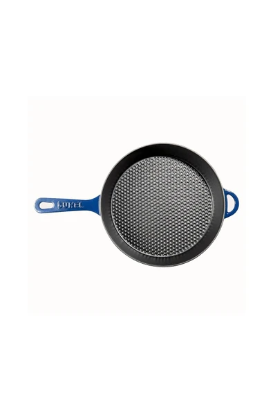 Sürel Cam Kapaklı MAVİ 28 cm Demir Döküm Tava - 2