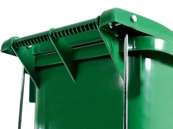 Omnipazar SY-6507 Pedallı Tekerlekli Kapaklı Plastik Çöp Konteyneri 120 lt - 5