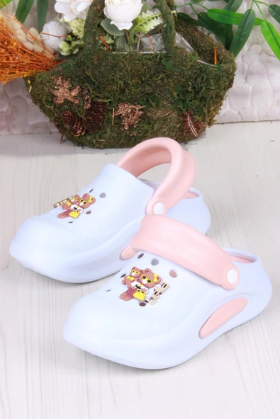 Fort E468 Bella Mavi Pudra Eva Malzeme Sabo Doktor Medikal Aşçı Günlük Burnu Kapalı Terlik - Resim 4