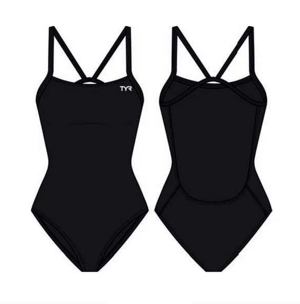 TYR Durafast Elite® CF Kız Çocuk Mayosu (Siyah)