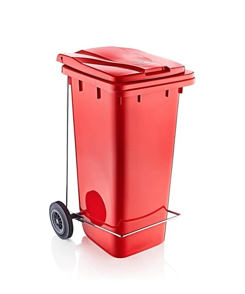 Omnipazar SY-6507 Pedallı Tekerlekli Kapaklı Plastik Çöp Konteyneri 120 lt - 8