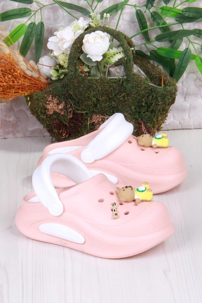 Fort E468 Bella Pudra Beyaz Eva Malzeme Sabo Doktor Medikal Aşçı Günlük Burnu Kapalı Terlik - 3