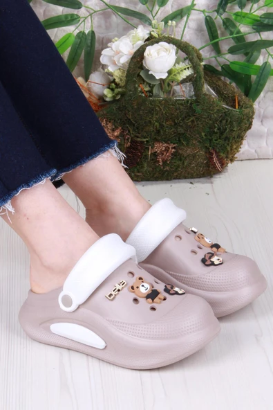 Fort E468 Bella Camel Beyaz Eva Malzeme Sabo Doktor Medikal Aşçı Günlük Burnu Kapalı Terlik ürün görseli