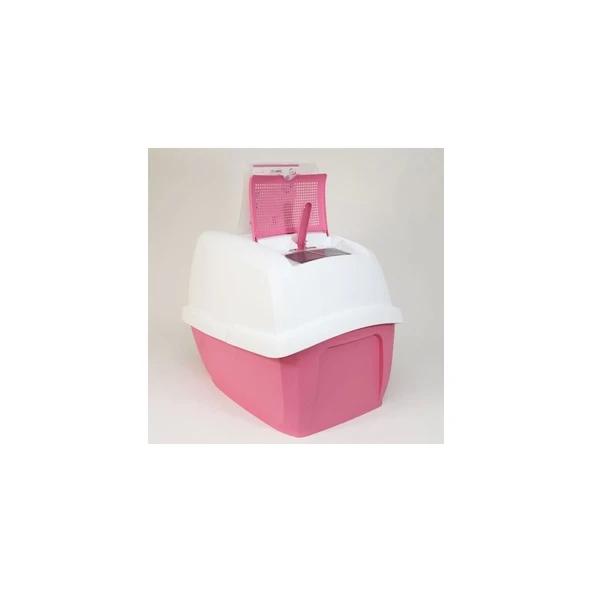 Imac Maddy Junior Üstü Açılır Kapalı Kedi Tuvaleti Pembe 57X43X41 cm - 3
