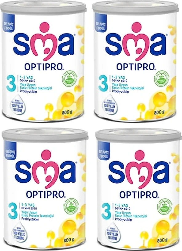 SMA Optipro 3 Probiyotik Devam Sütü 800 gr 4 Adet - 2