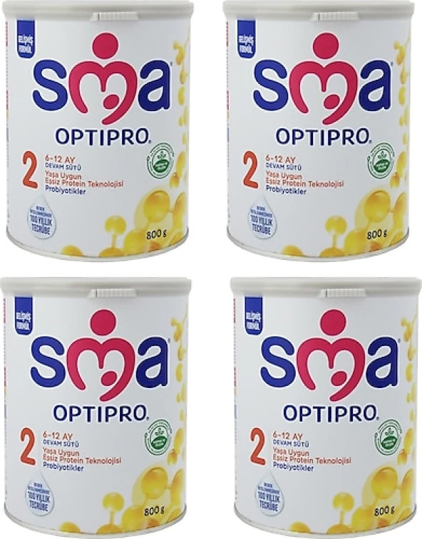 SMA Optipro 2 Probiyotik Devam Sütü 800 gr 4 Adet - Resim 2