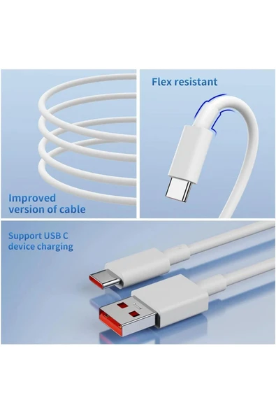 Samsung Galaxy A33 A34 A35 A52 A52s A53 A54 A80 Uyumlu Hızlı Şarj Aleti 33w Type-c - Resim 5