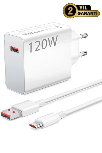 Xiaomi Redmi Samsung Uyumlu 120 Watt Type-c Süper Turbo Hızlı Şarj Aleti - 1