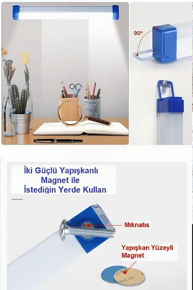 CBK BK-500 ŞARJLI IŞILDAK LAMBA 3 MODLU, MIKNATISLI, BEYAZ IŞIK - Resim 5