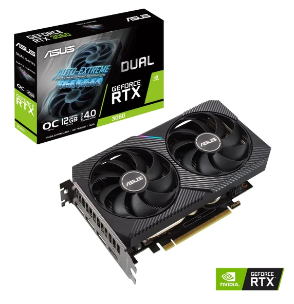 Asus NVIDIA GeForce RTX 3060 V2 OC DUAL-RTX3060-O12G-V2 12GB GDDR6 192Bit Ekran Kartı - 1