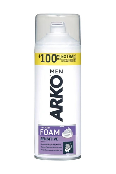 Arko Men Tıraş Köpüğü Sensitive Hassas Ciltler 200 ml