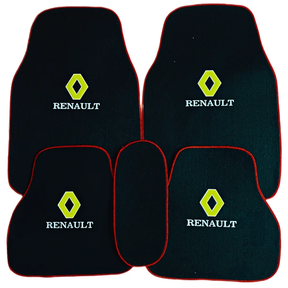 Renault 19 Europa 5 Parça Nakış İşlemeli Oto Halı Paspas Renault 19 Europa Torpido Koruma Halısı - 3