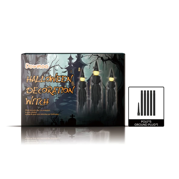 Cadılar Bayramı Işıklı Cadı Dekorasyonu - 1 Set