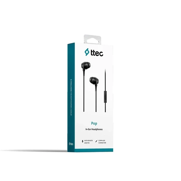 TTEC Pop Mikrofonlu Kulaklık Kulakiçi - Siyah - 2KMM13S - 2