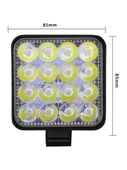16 LED KARE ÇALIŞMA LAMBA MİNİ - 2