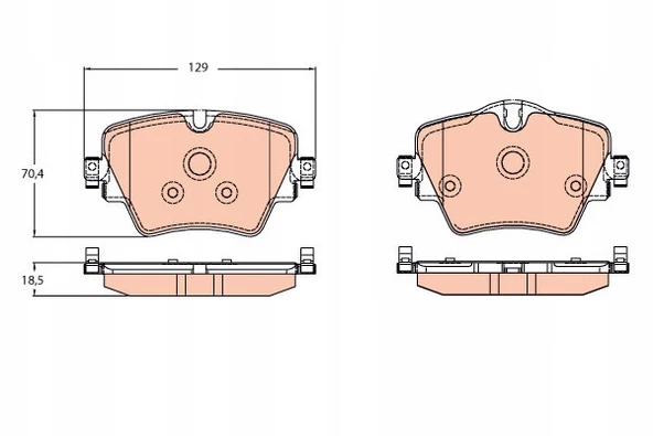 BMW , MİNİ ,FREN BALATA ÖN 4 ADET GDB 2098 - 2